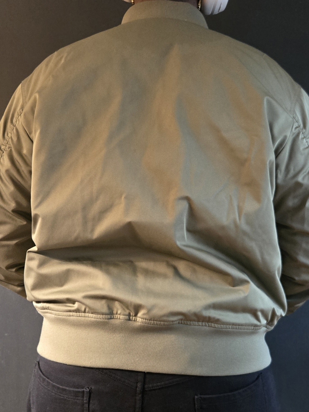mango | oversized jacket bomber | crew neck | olive | us xxl - Picture 4 of 12
